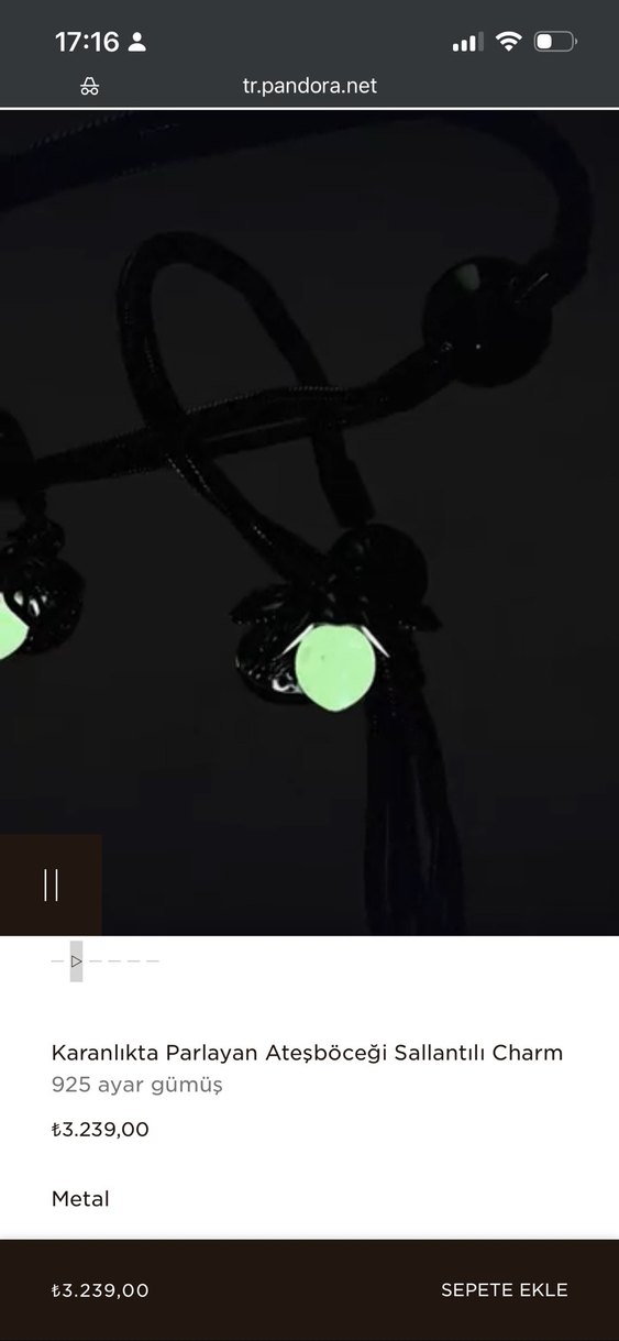 925 Ayar Gümüş Parlayan Ateşböceği Charm - Görsel 5