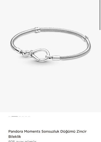 Pandora Gri Zincir Detaylı Kadın Bileklik - Görsel 2