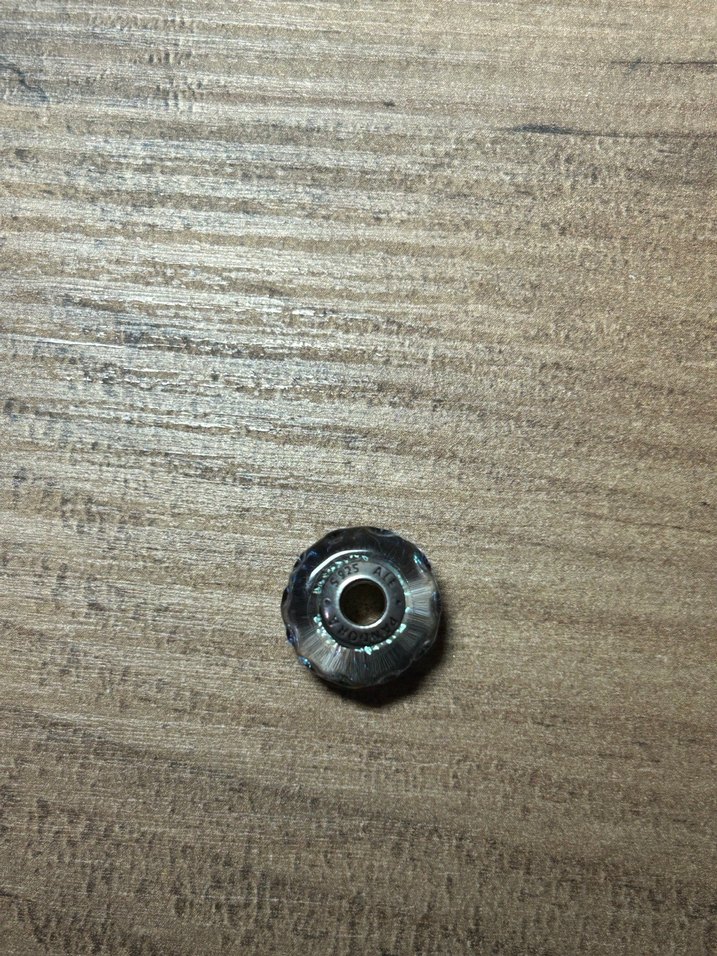 Dalgalı Koyu Mavi Murano Cam Okyanus Charm - Görsel 3