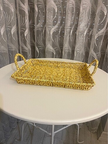 Hasır Tepsi-Şık-El İşçiliği-28cm*21cm