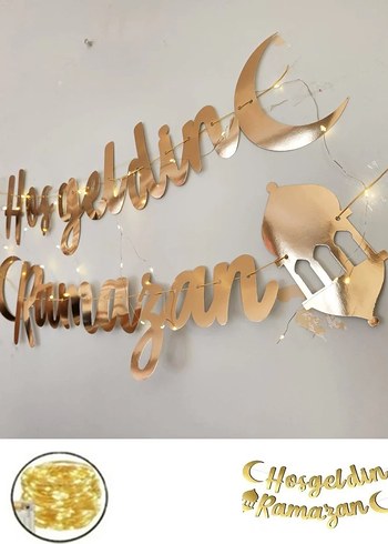 Altın Renk Hoşgeldin Ramazan Yazısı - Görsel 3