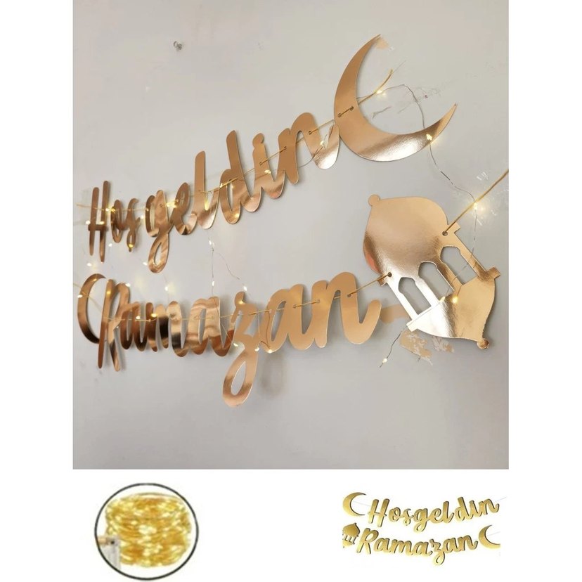 Altın Renk Hoşgeldin Ramazan Yazısı - Görsel 3