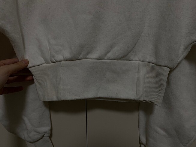 m Beden beyaz Renk Crop Sweat