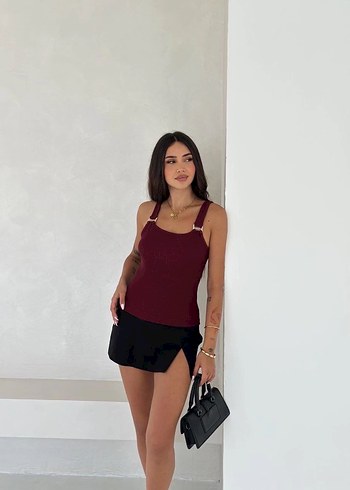 Kadın Toka Askılı Bluz