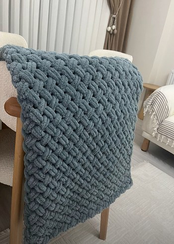 Gri Örgü Çocuk Battaniyesi - Görsel 2