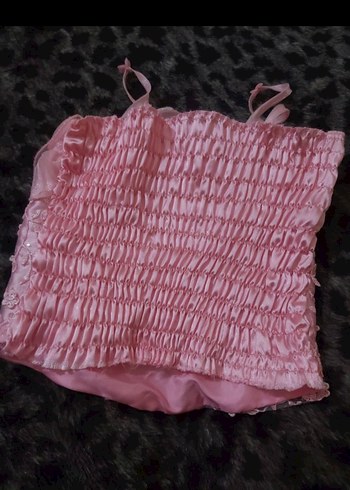 Pembe Uzun Askılı Nakışlı Kız Elbise - Görsel 5