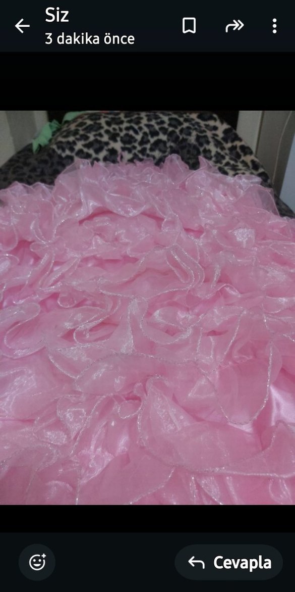 Pembe Uzun Askılı Nakışlı Kız Elbise - Görsel 3