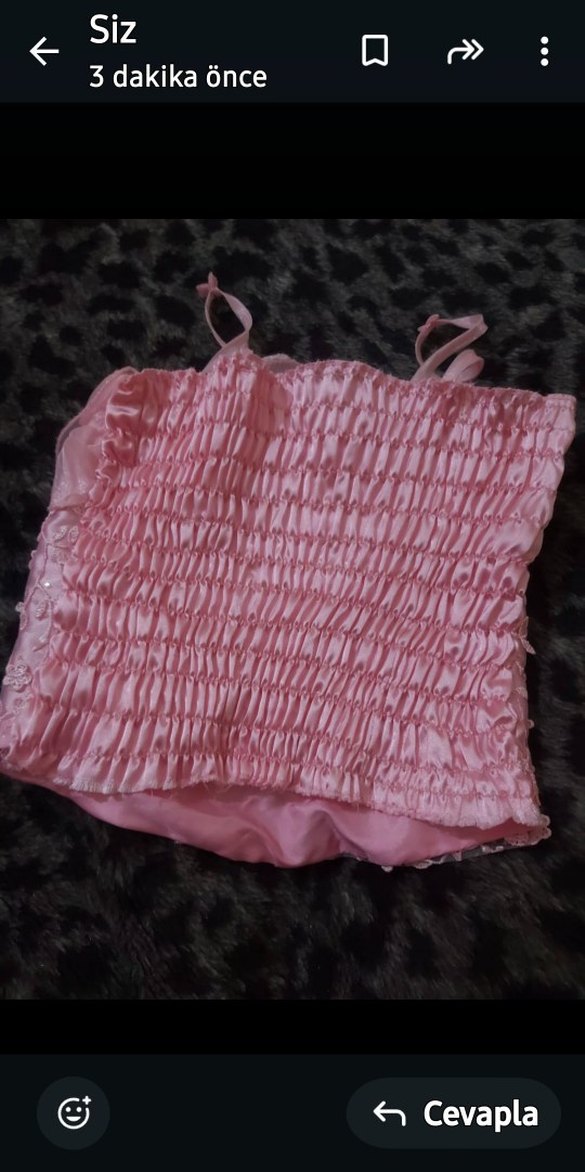 Pembe Uzun Askılı Nakışlı Kız Elbise - Görsel 5