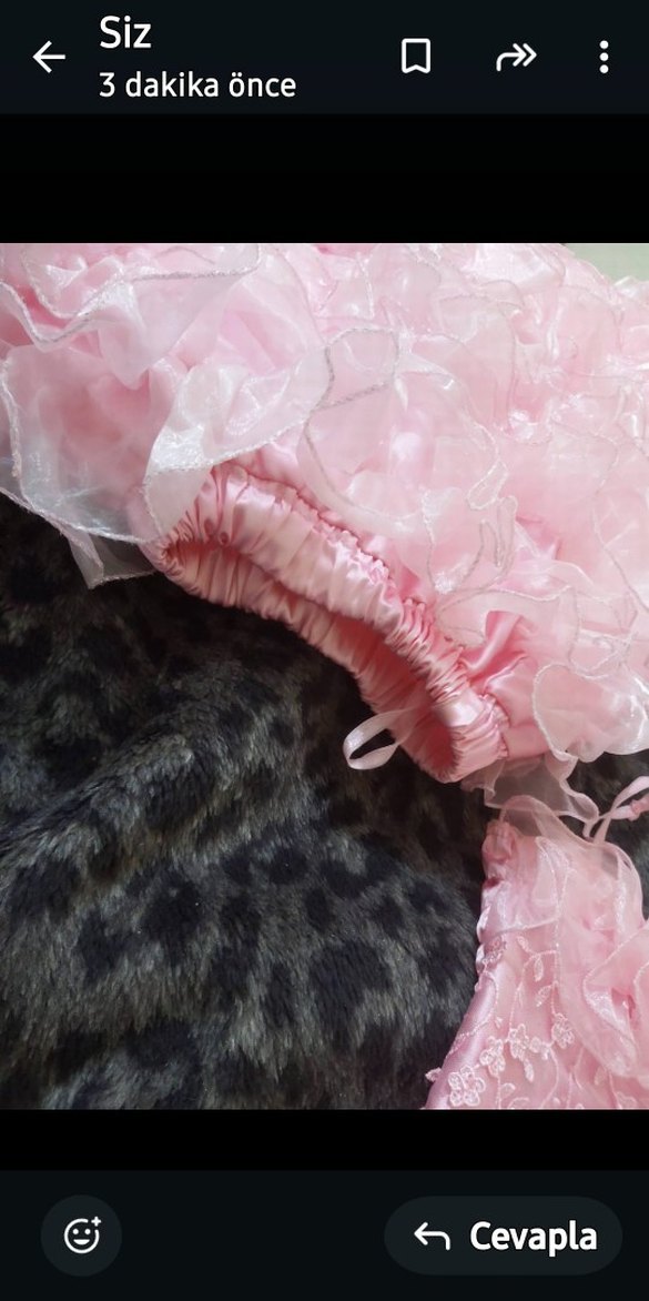 Pembe Uzun Askılı Nakışlı Kız Elbise - Görsel 2