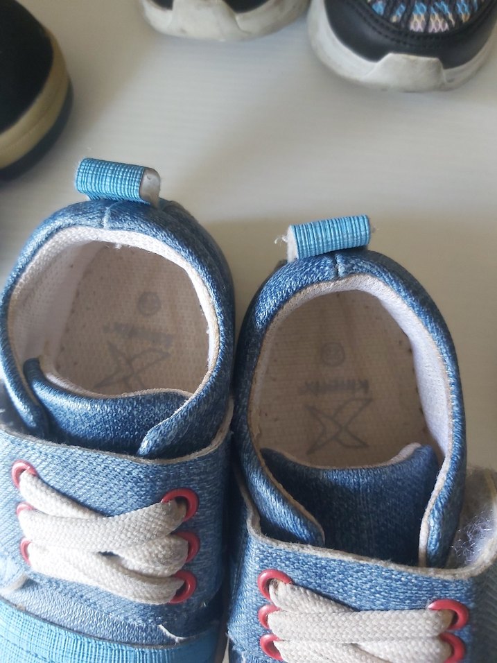 Mavi Kot Kumaş Erkek Çocuk Spor Ayakkabı - Görsel 2