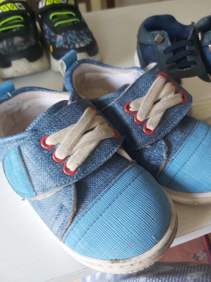 Mavi Kot Kumaş Erkek Çocuk Spor Ayakkabı - Görsel 3