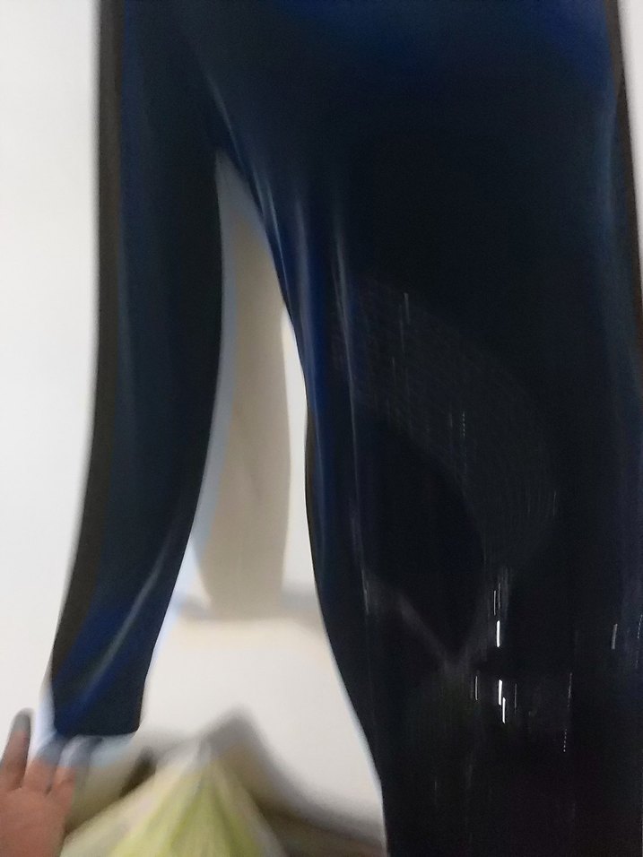 Lacivert İşlemeli Uzun Kadın Abiye Elbise - Görsel 3