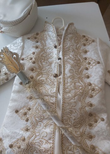 Beyaz İşlemeli Çocuk sünnet Takımı - Görsel 7