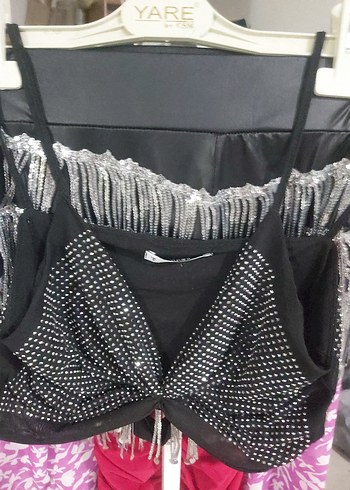 m Beden siyah Renk Parlak Siyah Goth Tarzı büstiyer ve şort takım