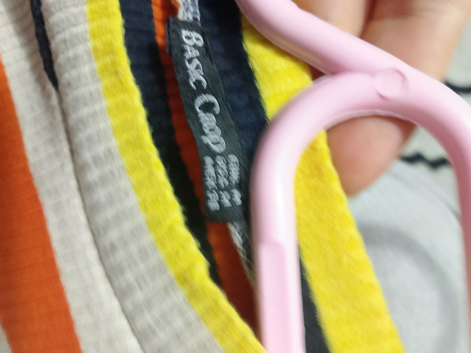 Kız Çocuk Çizgili Kısa Kollu Triko Tişört - Görsel 4