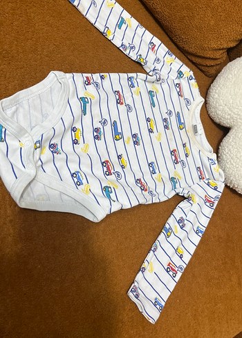 Renkli Baskılı Uzun Kollu Bebek Body - Görsel 4