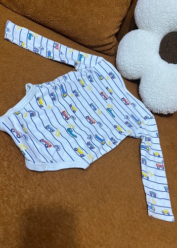 Renkli Baskılı Uzun Kollu Bebek Body - Görsel 5