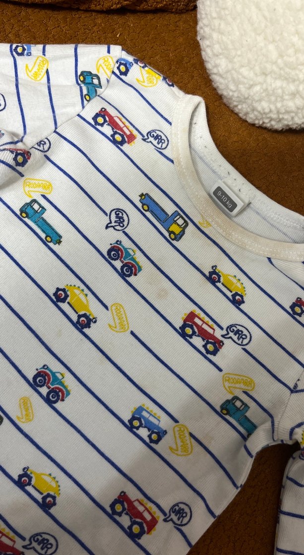 Renkli Baskılı Uzun Kollu Bebek Body - Görsel 2