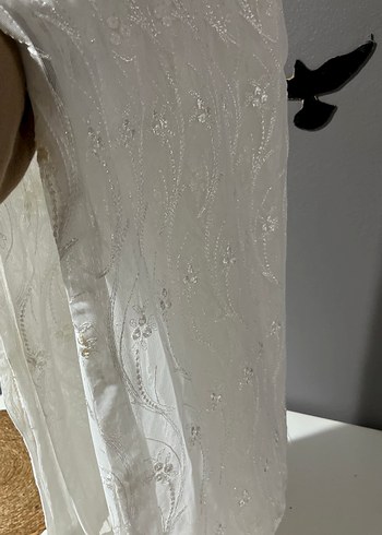 İşlemeli Beyaz Perde - Klasik Stil - Görsel 4