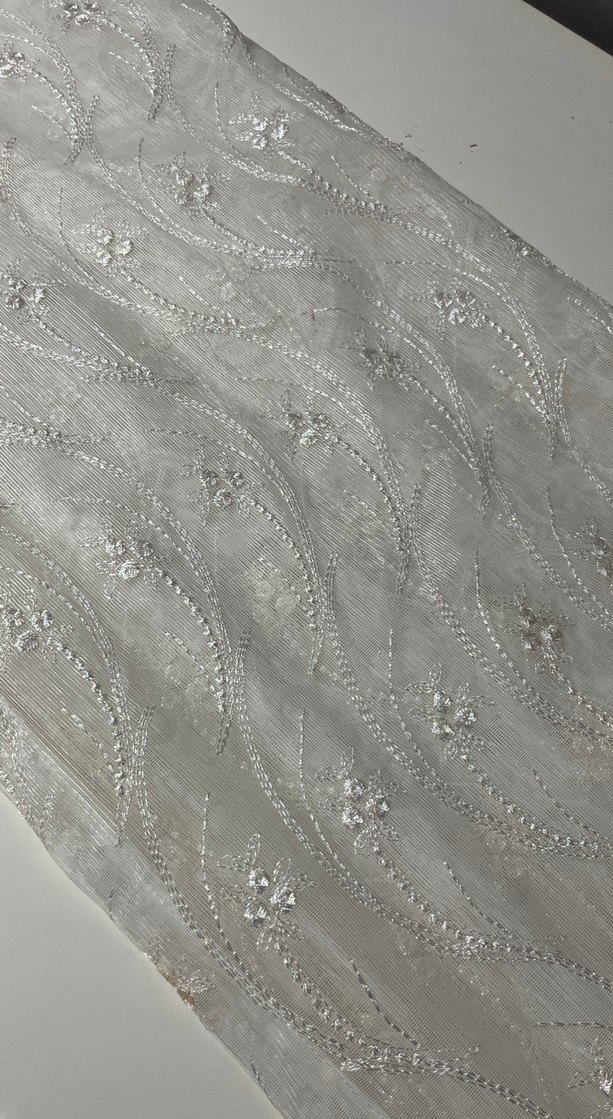 İşlemeli Beyaz Perde - Klasik Stil - Görsel 2