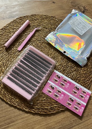 Pembe Pastel Takma Kirpik Seti - Görsel 5