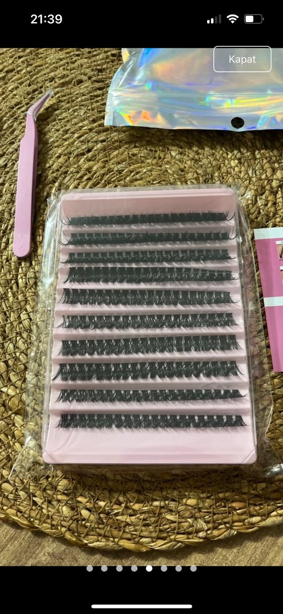 Pembe Pastel Takma Kirpik Seti - Görsel 3