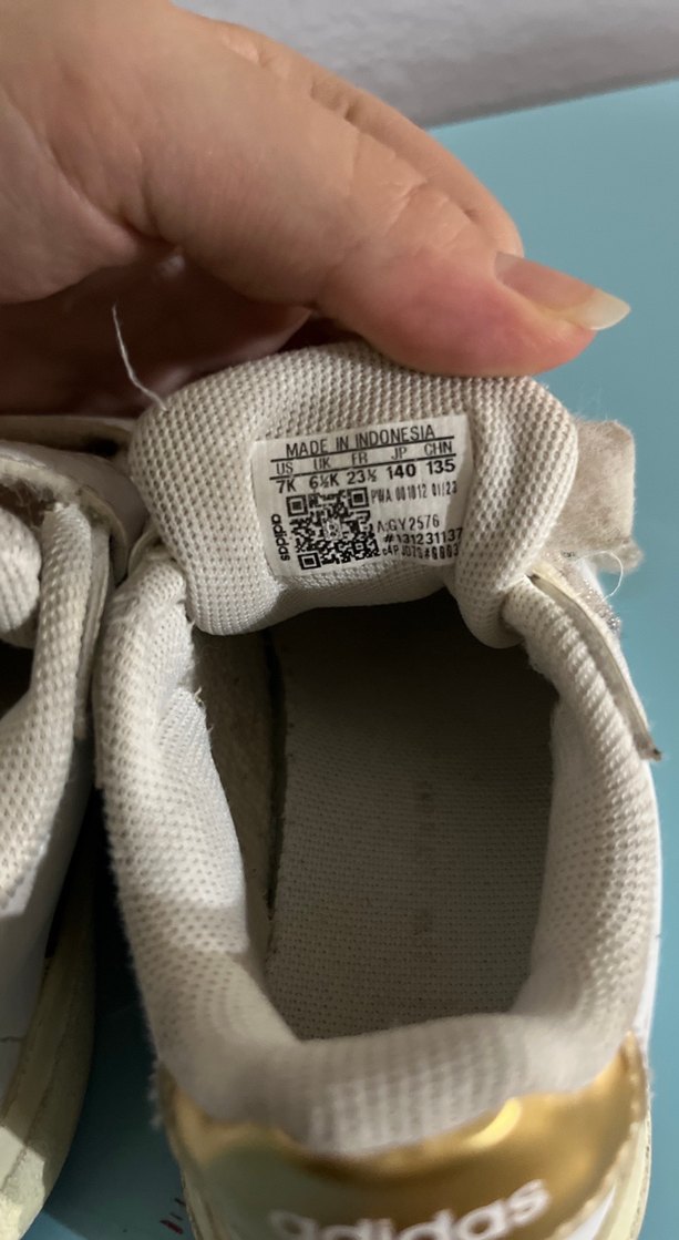 Kız Çocuk Beyaz Cırtlı Spor Ayakkabı - Görsel 5