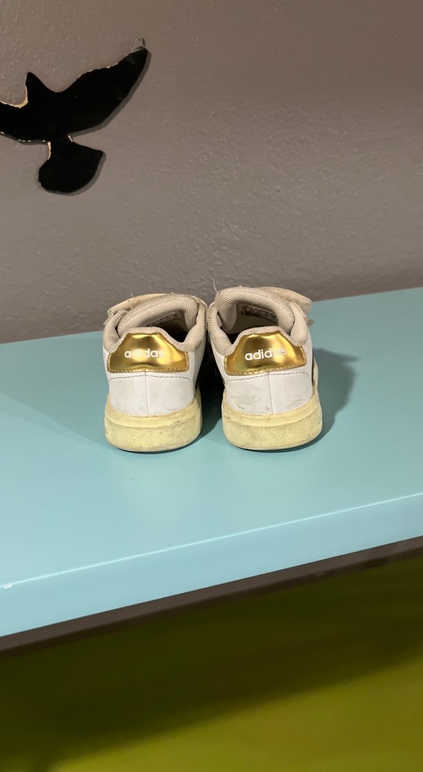 Kız Çocuk Beyaz Cırtlı Spor Ayakkabı - Görsel 4