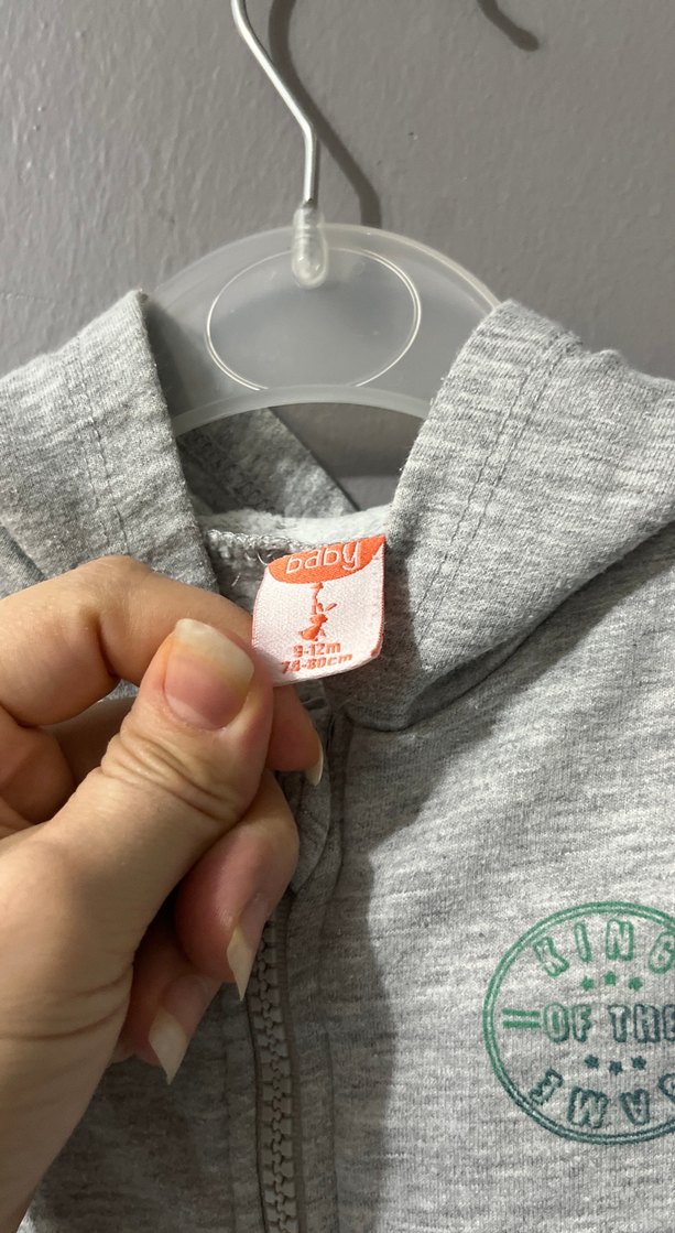 Kapüşonlu Fermuarlı Gri Erkek Çocuk Sweatshirt - Görsel 2