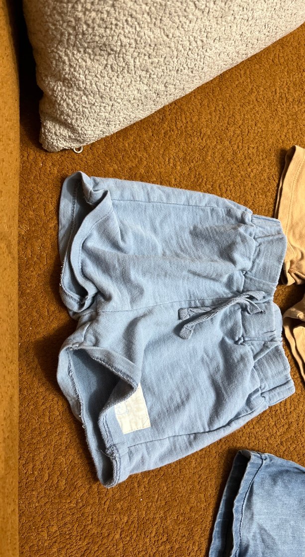 Bej Renkli Erkek Çocuk Rahat Kesim Denim Şort - Görsel 2