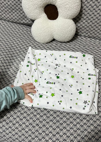 Yeşil ve Gri Bebek Battaniyesi - Görsel 2