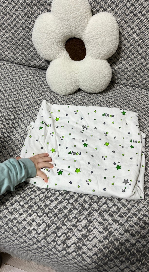 Yeşil ve Gri Bebek Battaniyesi - Görsel 2