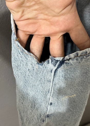 Gri Denim Midi Straplez Kısa Tulum - Görsel 4