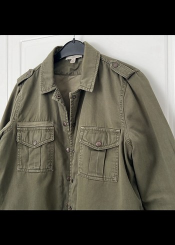 Düğmeli Haki Kadın Ceket - Görsel 4