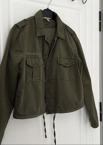 Düğmeli Haki Kadın Ceket - Görsel 5