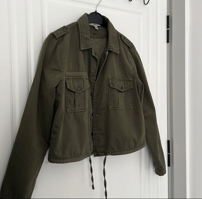 Düğmeli Haki Kadın Ceket - Görsel 5