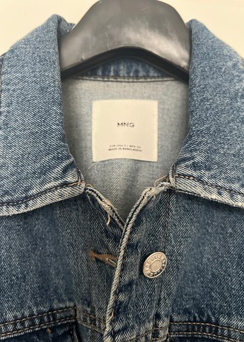 mango 36 beden Mavi Kot Ceket, Kemerli, Normal Boy - Görsel 5