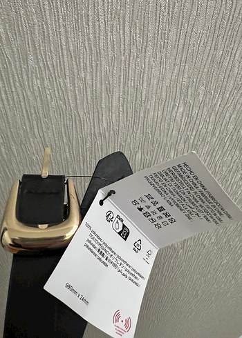 zara Altın Tokalı Koyu Deri Kadın Kemer - Görsel 4