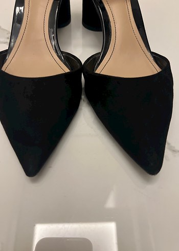 bershka Siyah Süet Tokalı Stiletto - Görsel 4