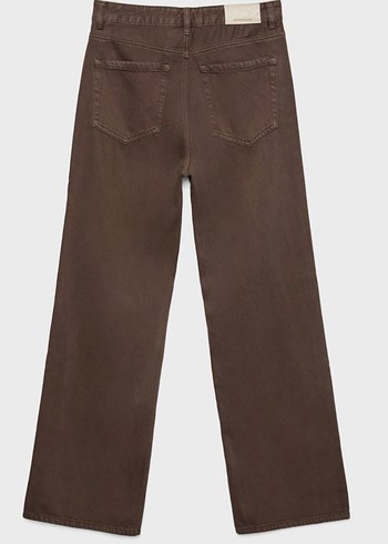 Kadın Kahverengi Süet Regular Fit Pantolon - Görsel 2