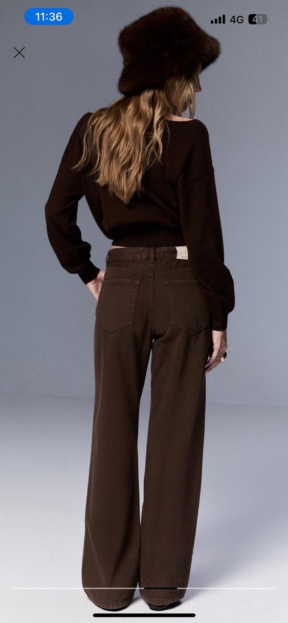 Kadın Kahverengi Süet Regular Fit Pantolon - Görsel 3