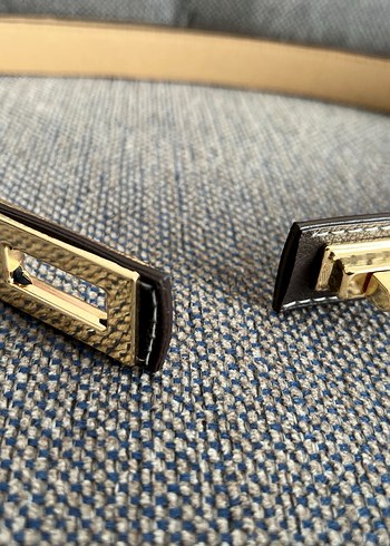 koyu kahve suni  Deri Kadın Kemer - Görsel 5