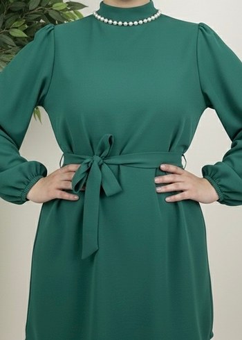 Yeşil Kemerli Uzun Kadın Takım - Görsel 3