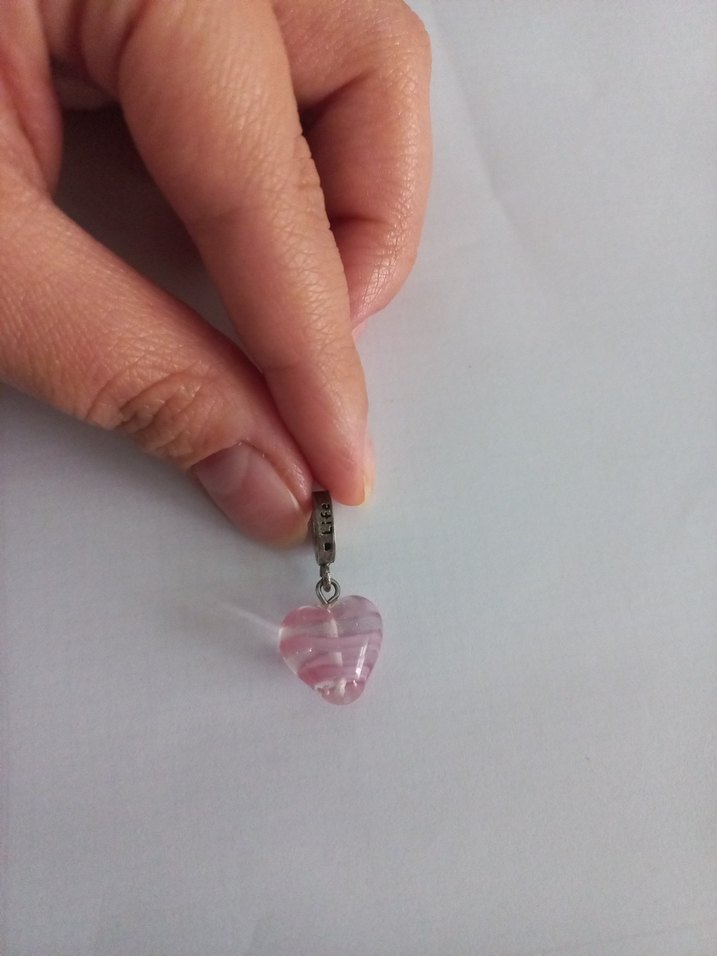 Markasız Pembe Kalp Sallantılı Charm - Görsel 2