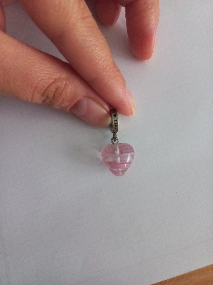 Markasız Pembe Kalp Sallantılı Charm - Görsel 3