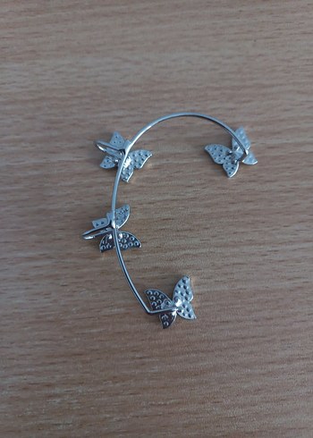 Sol Kulak Kelebek Earcuff Kıkırdak Küpe - Görsel 4