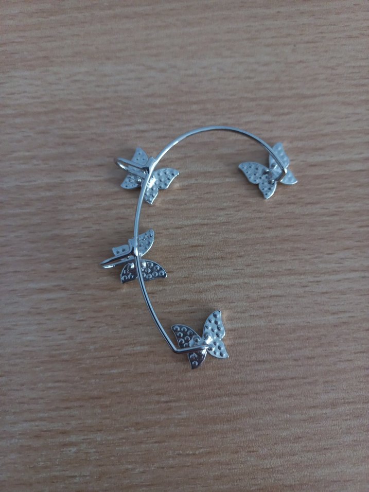 Sol Kulak Kelebek Earcuff Kıkırdak Küpe - Görsel 4