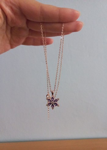 Lotus Kamelya Çiçeği Kolye - Görsel 4