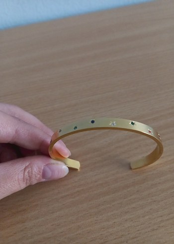 Renkli Taşlı Yıldızlı Çelik Bileklik - Görsel 8