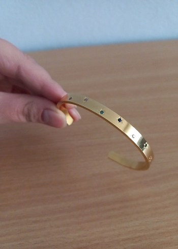 Renkli Taşlı Yıldızlı Çelik Bileklik - Görsel 5